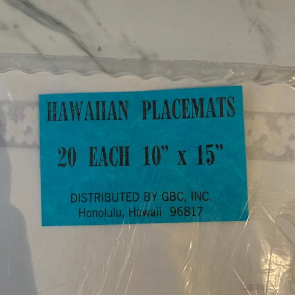 vintage hawaiian girl paper place mats unopened package of 20 tiki aloha… - Picture 7 of 7